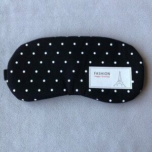 Black with White Polka Dots Sleep Mask ~ Brand New
